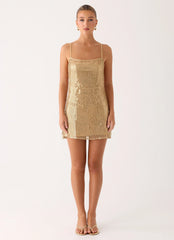 Kaitlin Mini Dress - Gold