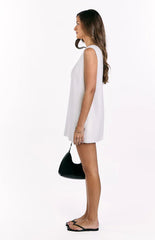 Wynn White Linen Shift Mini Dress