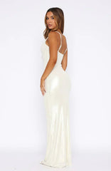 Neptune Maxi Dress Pearl