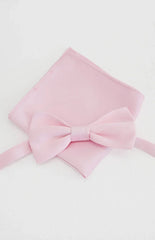 Abel Pink Bow Tie And Pocket Square Set
