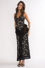 Serenella Lace Maxi Dress Black