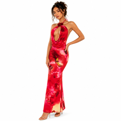 Olivi Crimson Lily Maxi Dress