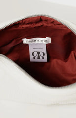 Glow Time White Embroidered Makeup Bag
