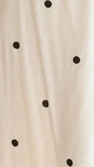 Nasira One Shoulder Maxi Dress - Oat/Black Polka Dot