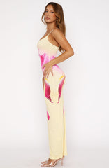 Lemon Glow Maxi Dress