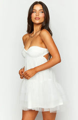 Amba White Strapless Mini Dress