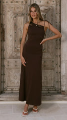 Delow Maxi Dress - Brown