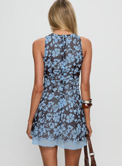 Buffie Mini Dress Brown Floral