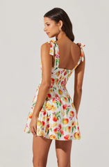 Tinesha Bow Strap Mini Dress