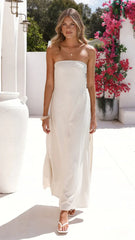 Ramona Strapless Maxi Dress - Oatmeal