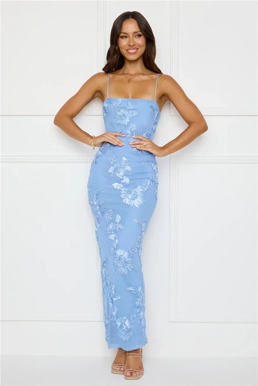 Amber Zest Mesh Maxi Dress