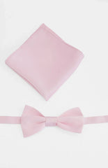 Abel Pink Bow Tie And Pocket Square Set