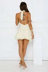 On Her Level Halter Mini Dress