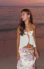 Saldana Yellow Bloom Maxi Skirt