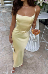 Heartbeat Yellow Maxi Dress
