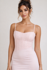 Euphoric Beaded Maxi Dress Pink
